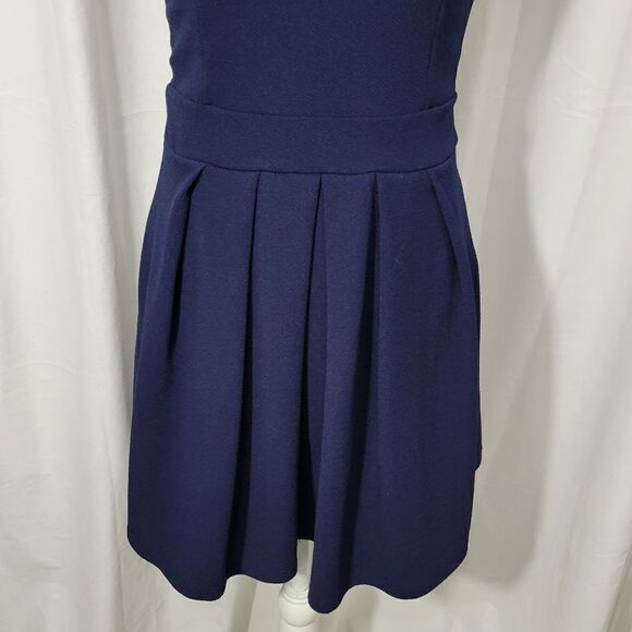 Agaci fit and flare navy dress - Picture 6 of 9